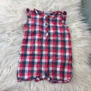 Carhartt plaid romper size 9 m